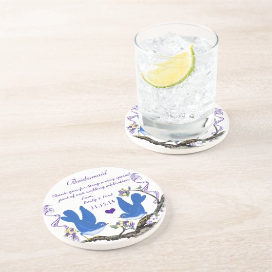 Bridesmaid Reception Bird Onderzetters (Zijkant)