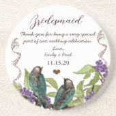 Bridesmaid Reception  Bird Onderzetters (Voorkant)