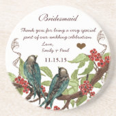 Bridesmaid Reception Bird Onderzetters (Voorkant)