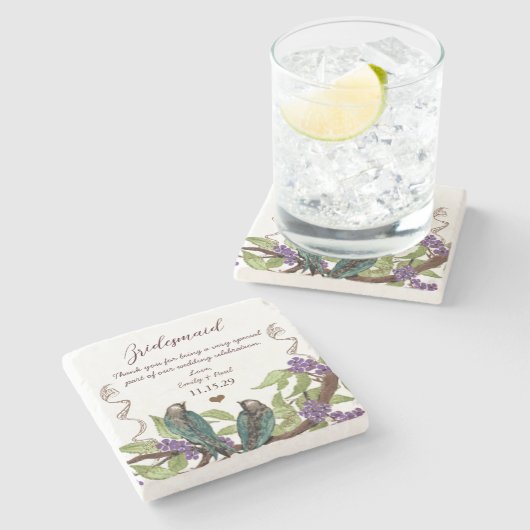 Bridesmaid Reception  Bird Onderzetters (Zijkant)
