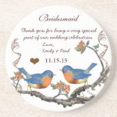 Bridesmaid Reception  Bird Onderzetters (Voorkant)