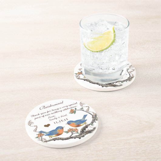 Bridesmaid Reception Bird Onderzetters (Zijkant)