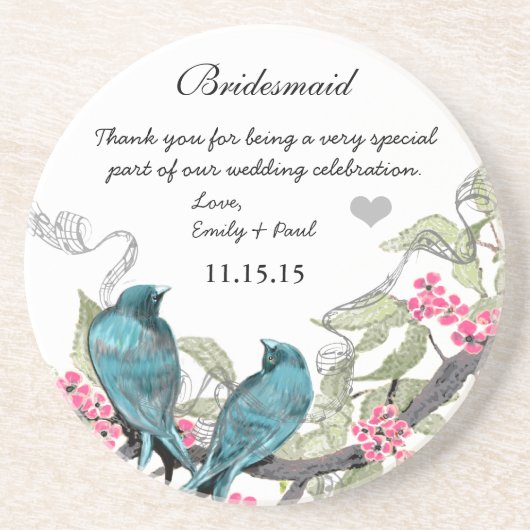 Bridesmaid Reception  Bird Onderzetters (Voorkant)