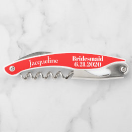 Bridesmaid Red Wedding Favor Kurkentrekkers