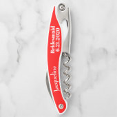 Bridesmaid Red Wedding Favor Kurkentrekkers (Achterkant)