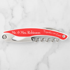 Bridesmaid Red Wedding Favor Kurkentrekkers