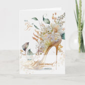 Bridesmaid Request Botanical Wedding Shoe Custom Kaart (Voorkant)