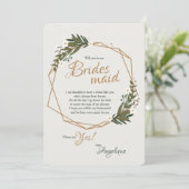 Bridesmaid Request Floral Card Kaart (Staand voorkant)