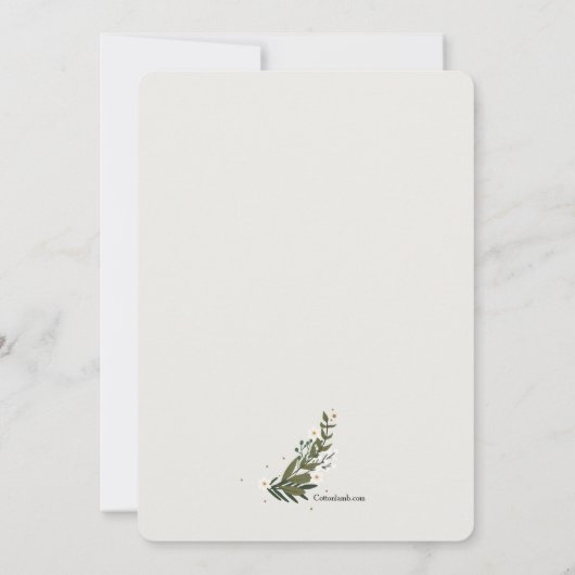 Bridesmaid Request Floral Card Kaart (Achterkant)