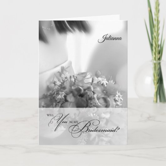 Bridesmaid Request in Black and White (Voorkant)