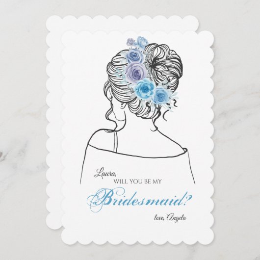 Bridesmaid Request Kaart (Voorkant / Achterkant)