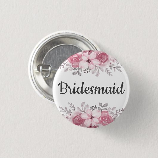 Bridesmaid Ronde Button 3,2 Cm (Voorkant /achterkant)