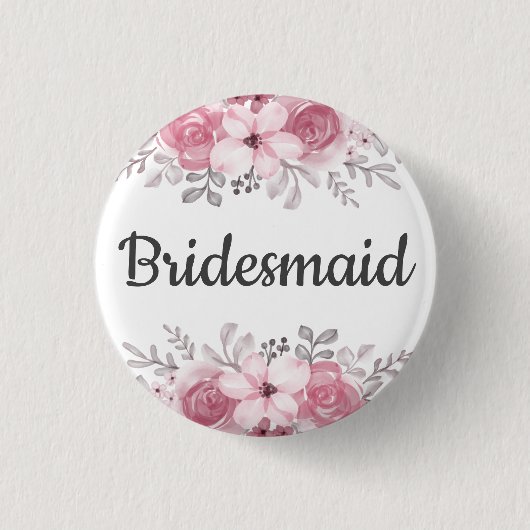 Bridesmaid Ronde Button 3,2 Cm (Voorkant)