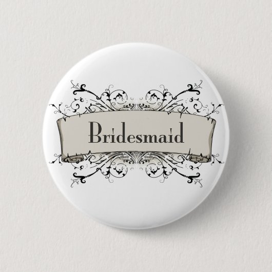 *Bridesmaid Ronde Button 5,7 Cm (Voorkant)