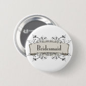 *Bridesmaid Ronde Button 5,7 Cm (Voorkant /achterkant)