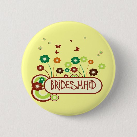 Bridesmaid Ronde Button 5,7 Cm (Voorkant)