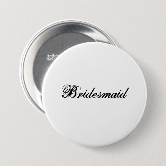 Bridesmaid Ronde Button 7,6 Cm (Voorkant /achterkant)