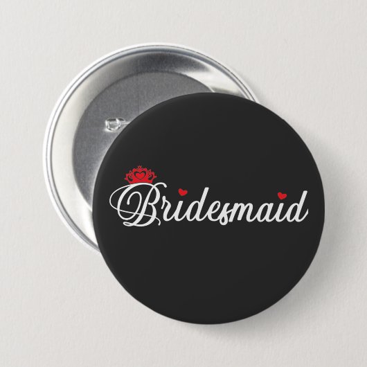 Bridesmaid Ronde Button 7,6 Cm (Voorkant /achterkant)