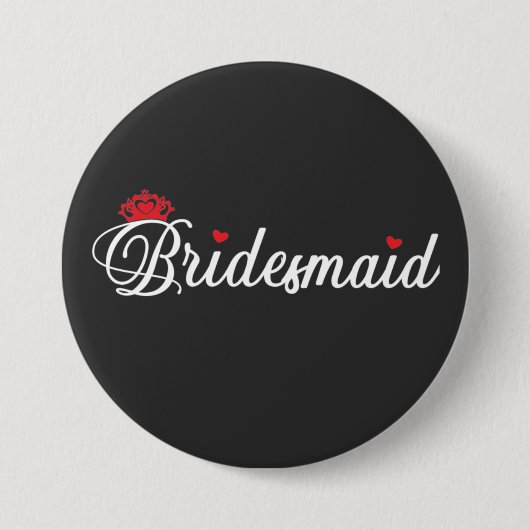 Bridesmaid Ronde Button 7,6 Cm (Voorkant)
