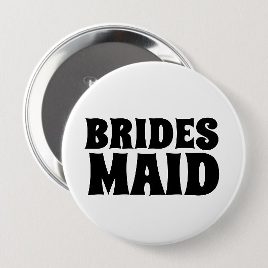 BRIDESMAID round BUTTON BADGE (Voorkant /achterkant)