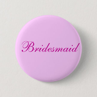 Bridesmaid Roze knop Ronde Button 5,7 Cm