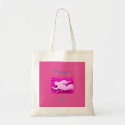 Bridesmaid roze zeemeermin tote bag (Voorkant)