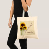 Bridesmaid Rustic Flower Sunflower Tote Bag (Voorkant (product))