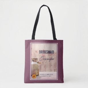 Bridesmaid Rustic Milk Can country Wedding Tote Bag