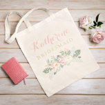 Bridesmaid Rustic Pink Gold Floral Boho Wedding Tote Bag<br><div class="desc">De canvas tas van de bruidsbruidster van de douane kenmerkt een elegant boho-stijl bloemontwerp met pony-bloemen,  botanische bladeren en roestvogel-vederaccenten. Pas de douanetekst met de naam en de rol van de persoon in uw bruidspartij aan. Het zachte kleurenschema omvat  veertinten van roze,  perzik,  crème,  groen,  grijs en goud.</div>