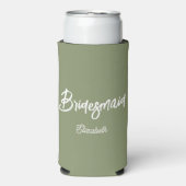Bridesmaid Sage Green Wedding Seltzer Blikjeskoeler (Seltzer Voorkant)