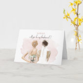 Bridesmaid - Sarah Note Card Kaart (Gele Bloem)