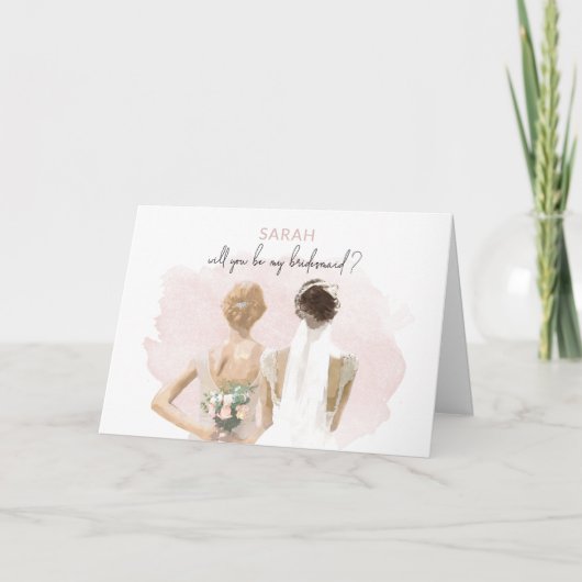Bridesmaid - Sarah Note Card Kaart (Voorkant)