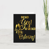 Bridesmaid Shirt Bachelorette She Said Yes We New  Kaart (Voorkant)