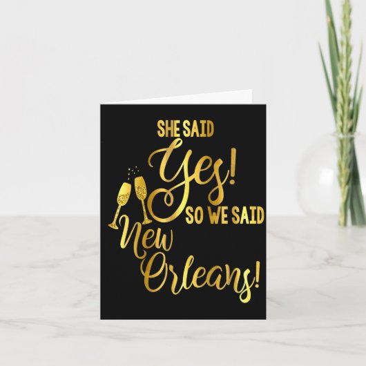 Bridesmaid Shirt Bachelorette She Said Yes We New  Kaart (Voorkant)