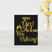 Bridesmaid Shirt Bachelorette She Said Yes We New  Kaart (Gele Bloem)