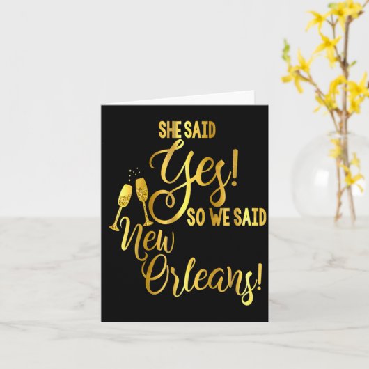 Bridesmaid Shirt Bachelorette She Said Yes We New  Kaart (Gele Bloem)