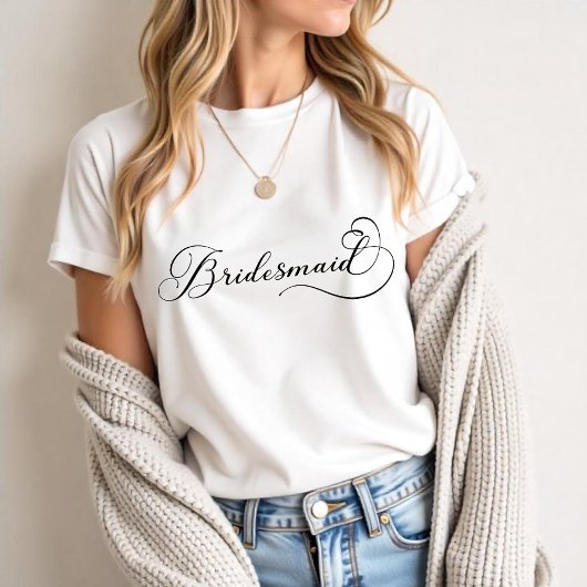 Bridesmaid Shirt - Script Wedding Party T-shirt