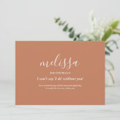 Bridesmaid Signature Script Wedding Info Kaart (Staand voorkant)