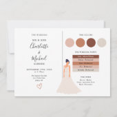 Bridesmaid Signature Script Wedding Info Kaart (Achterkant)