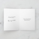 Bridesmaid Sister Voorstel Gevolgde Kaart (Binnen)