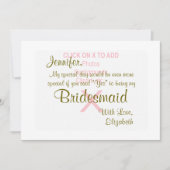 Bridesmaid | SJABLOON Kaart (Voorkant)