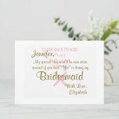 Bridesmaid | SJABLOON Kaart (Staand voorkant)