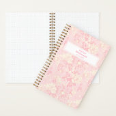 Bridesmaid Soft Peach Floral Pattern Notitieboek (Binnen)
