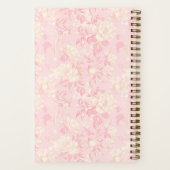 Bridesmaid Soft Peach Floral Pattern Notitieboek (Achterkant)