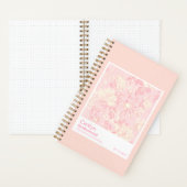 Bridesmaid Soft Peach Floral Pattern Swatch Notitieboek (Binnen)