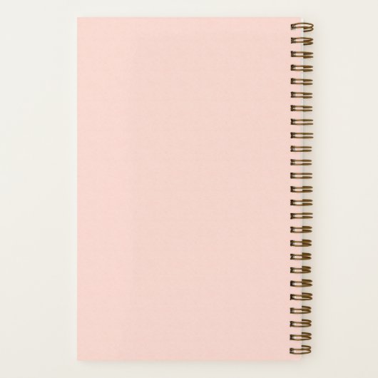 Bridesmaid Soft Peach Typographic Notitieboek (Achterkant)