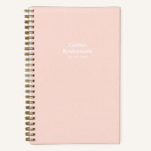 Bridesmaid Soft Peach Typographic Notitieboek (Voorkant)