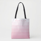 Bridesmaid Specialized White Ombre Stripe Pink Tote Bag (Voorkant)