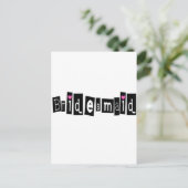 Bridesmaid (Sq Blk) Briefkaart (Staand voorkant)