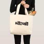 Bridesmaid (Sq Blk) Grote Tote Bag (Voorkant (product))